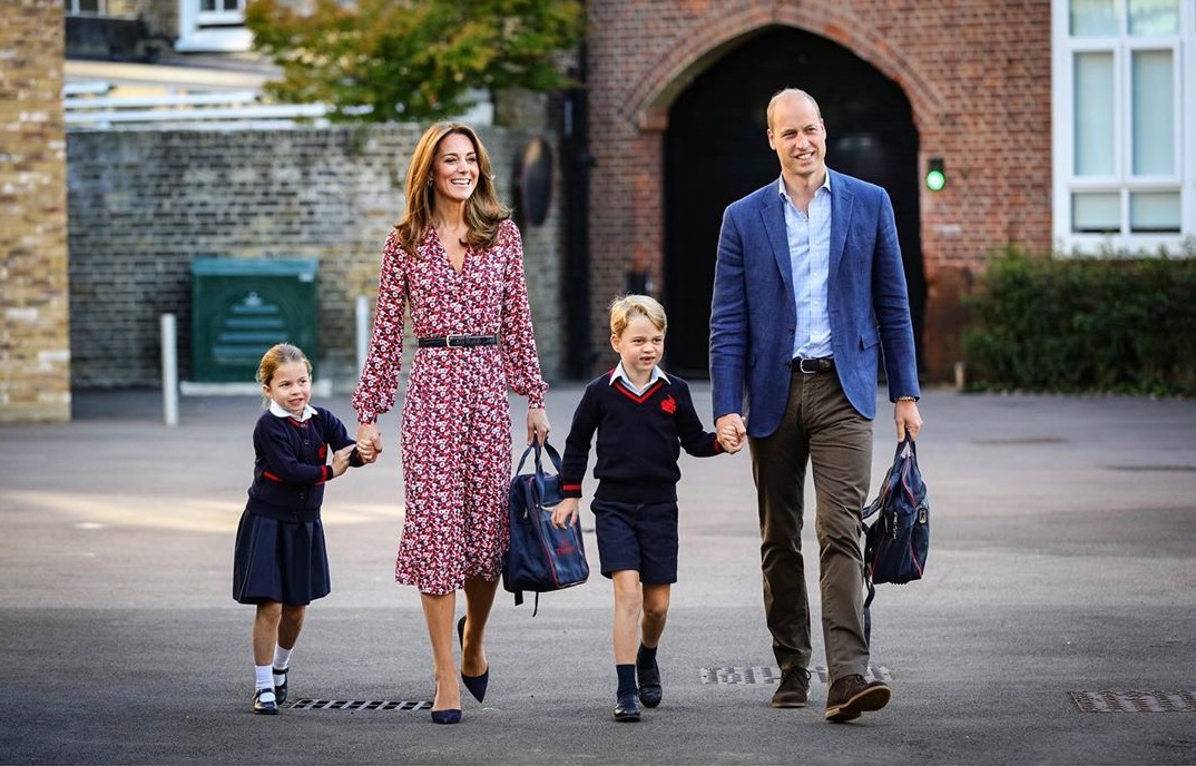 Принц Уильям и Кейт Миддлтон показали, как ведут в школу своих детей