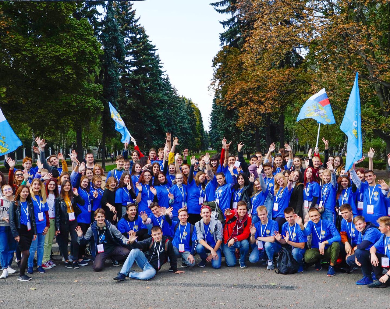 Студенты Российского университета транспорта во время парада студентов