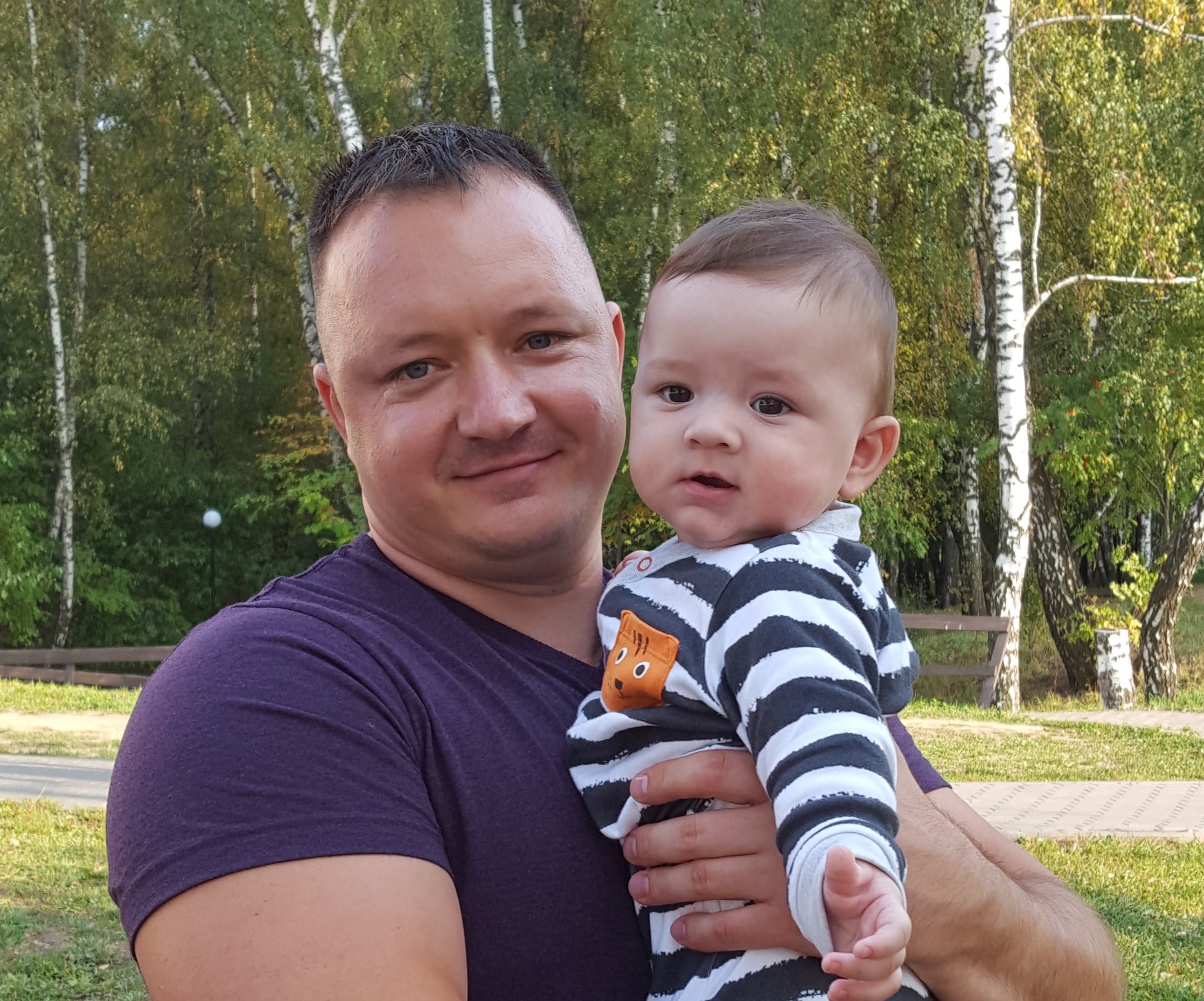 Олег Галушко с сыном Александром