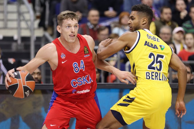 На выезде в Берлине ЦСКА одержал победу над немецким клубом «Альба» со счетом 82:66