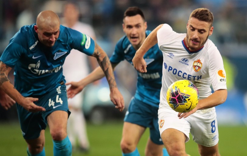 Штраф для «Зенита» составил 200 тысяч рублей, для ЦСКА — 120 тысяч рублей