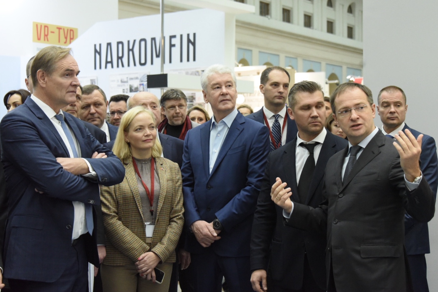 Мэр Москвы Сергей Собянин и министр культуры России Владимир Мединский открыли Международную специализированную выставку «Denkmal. Россия — Москва»