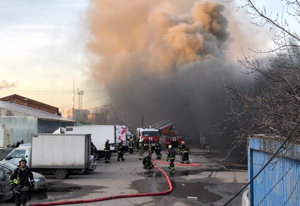 Пожар у Ленинградского вокзала локализовали