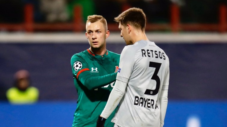 Столичный «Локомотив» проиграл «Байеру» в матче Лиги чемпионов