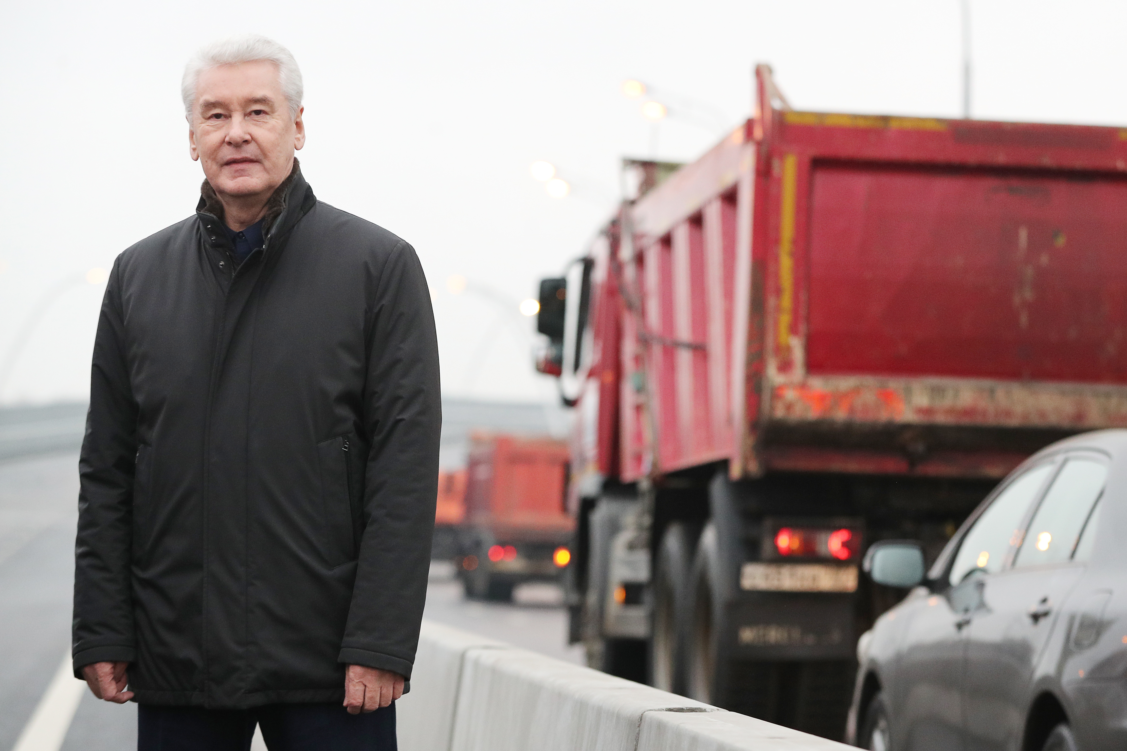 Мэр Москвы Сергей Собянин на открытии моста через Карамышевскую набережную в районе Хорошево-Мневники