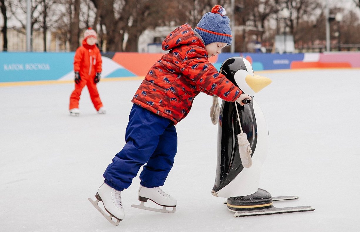 Поддерживающие стойки в виде медвежат и пингвинов появились на катках Москвы