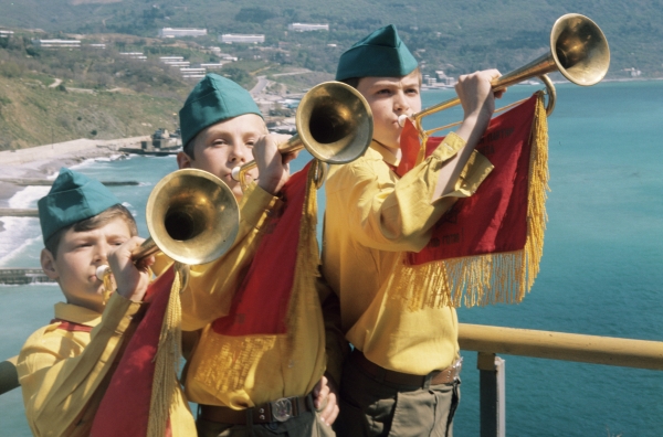 Юные горнисты. Всесоюзный пионерский лагерь «Артек» имени В. И. Ленина. 1975 год