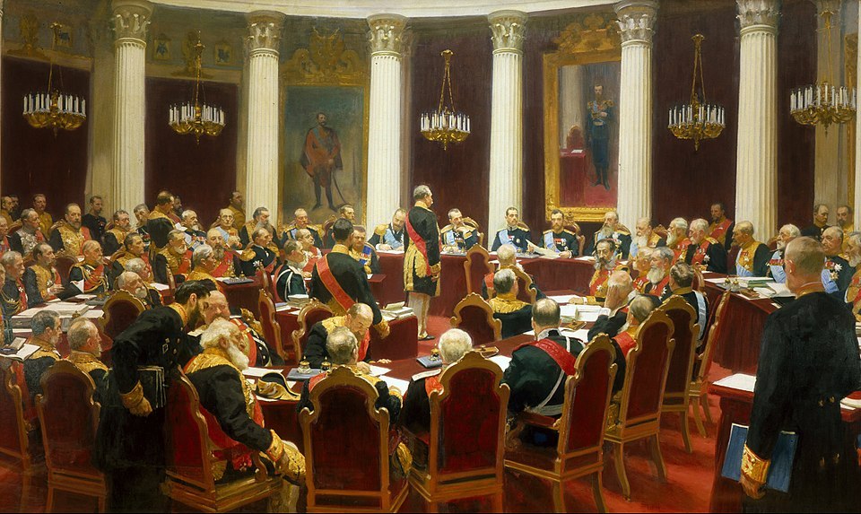 Картина Ильи Репина «Торжественное заседание Государственного совета 7 мая 1901 года в честь столетнего юбилея со дня его учреждения» (1903)