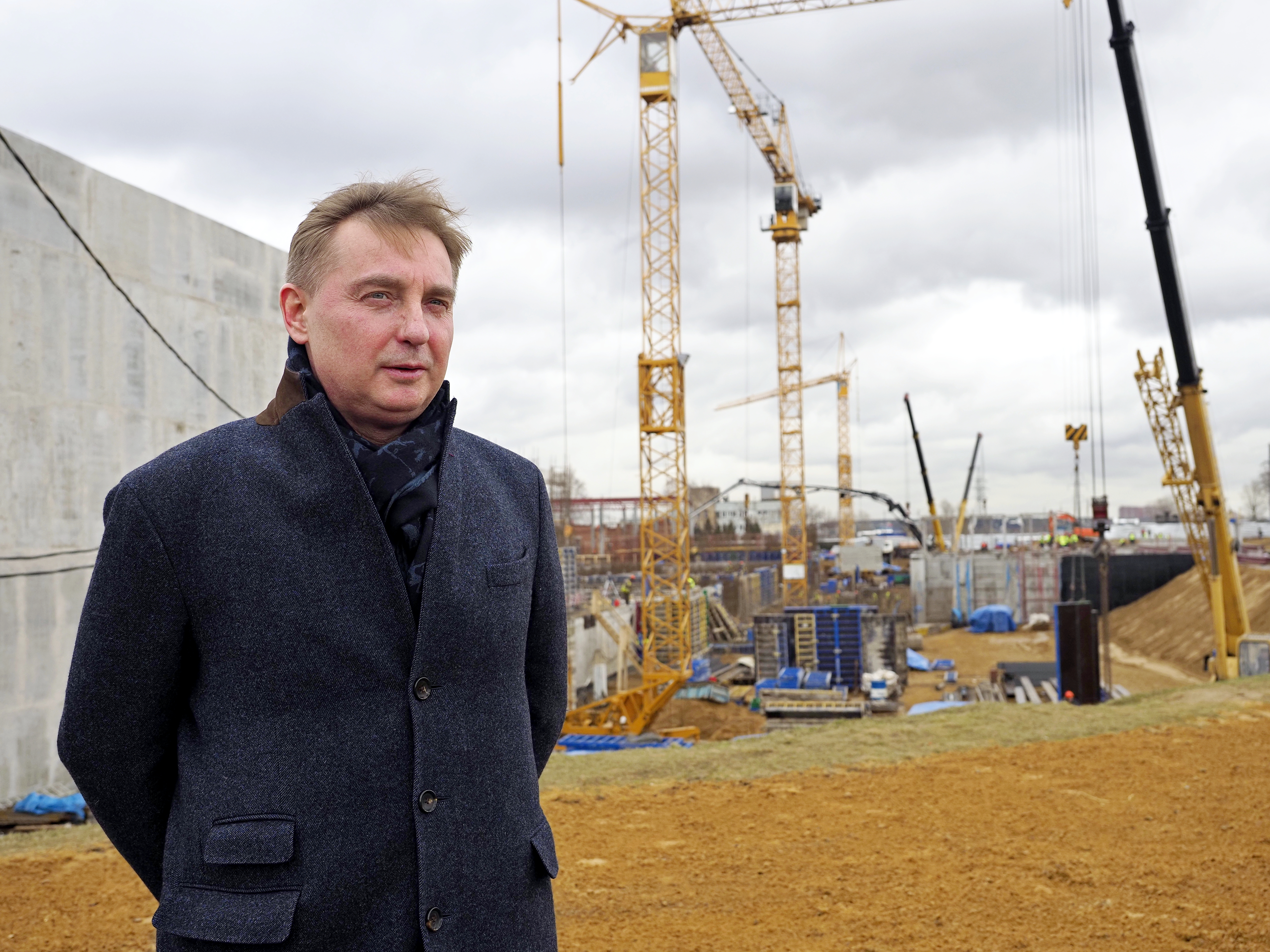 Глава столичного Департамента природопользования и охраны окружающей среды Антон Кульбачевский на территории очистных сооружений