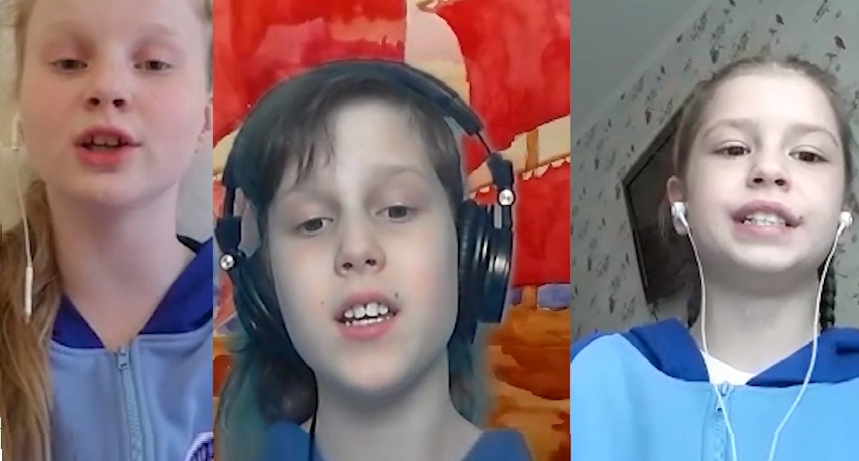 Участники детского хора из Подмосковья спели по видеосвязи