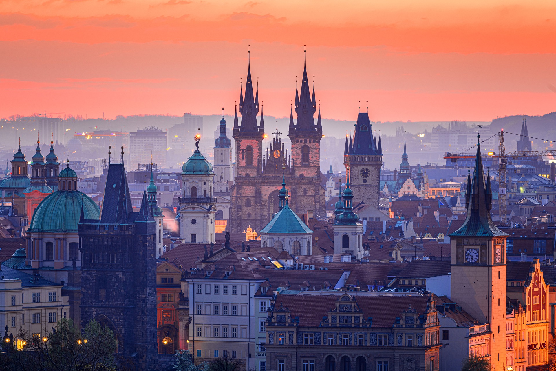 Ночные крыши Праги