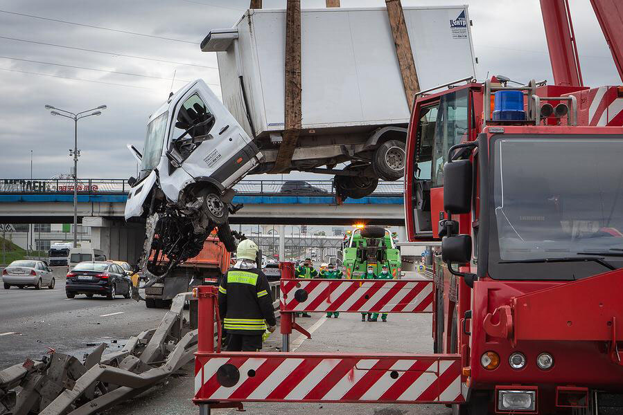 Последствия ДТП ликвидировали на МКАД в районе Каширского шоссе