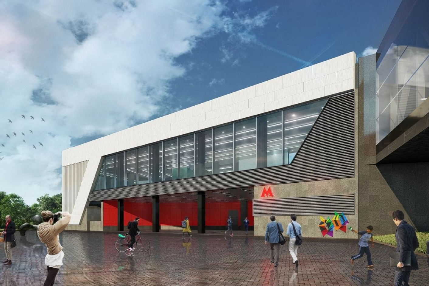 Началось благоустройство территории возле станции БКЛ «Мичуринский проспект»