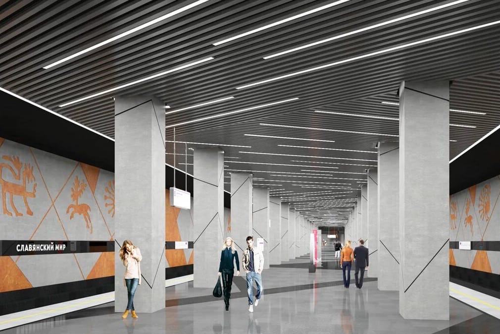 Путевые стены станции «Славянский мир» украсят мифологические животные