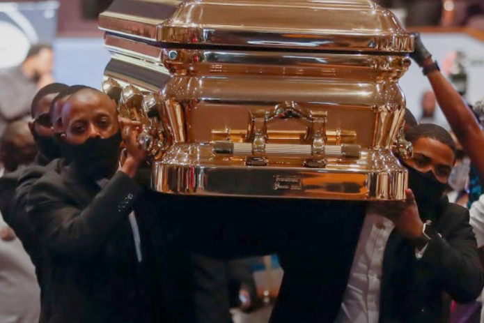 Попрощаться с Флойдом пришли сотни скорбящих 