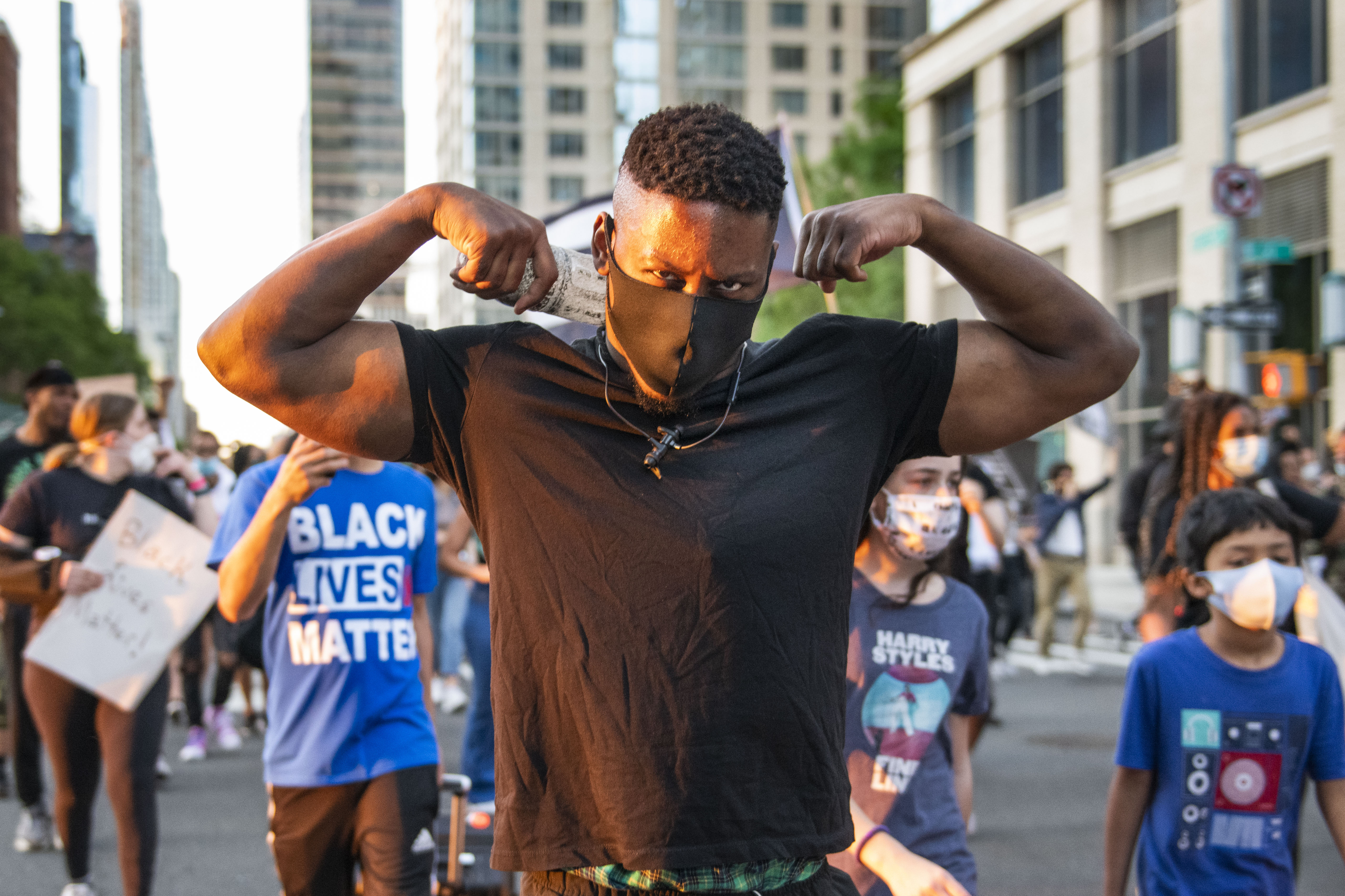 Протест в поддержку движения Black Lives Matter в Нью-Йорке
