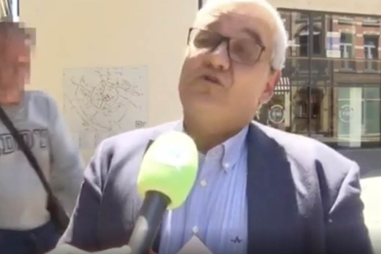 Пьяный велосипедист наехал на бельгийского мэра во время интервью