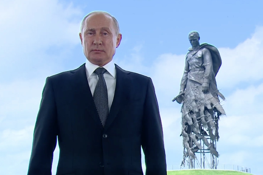 Показан процесс съемок обращения Путина