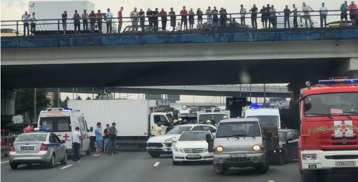 Движение на МКАД частично восстановлено после ДТП