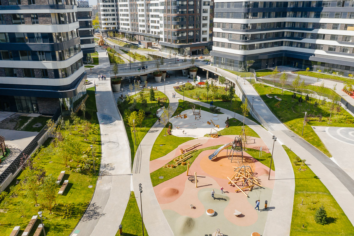 Сухой фонтан и каток появятся в столичном парке «Зеленая река»