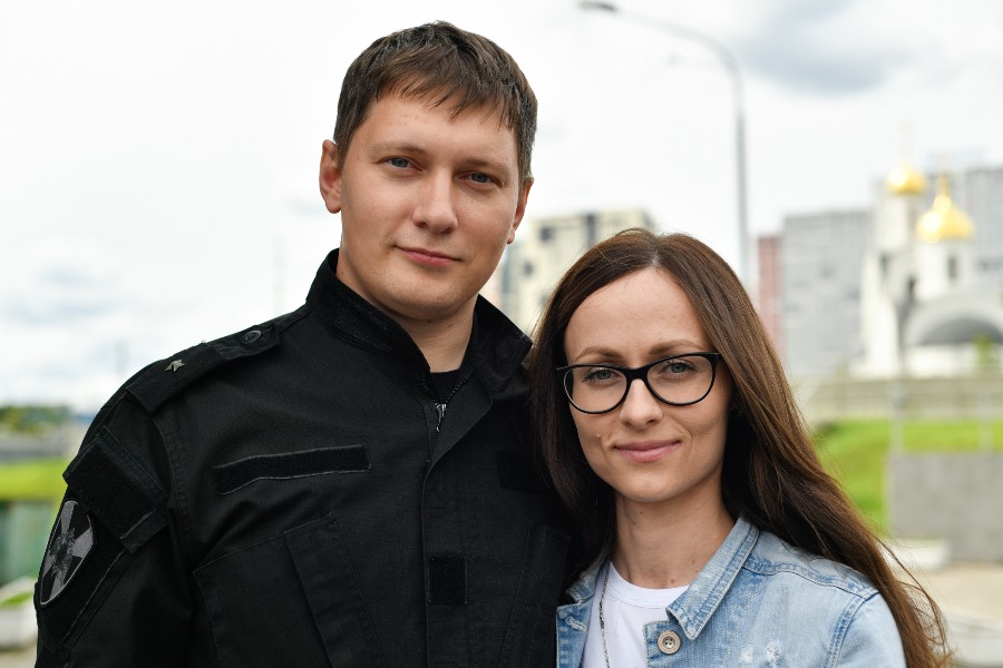 Парашютистка Наталья Павлова с супругом