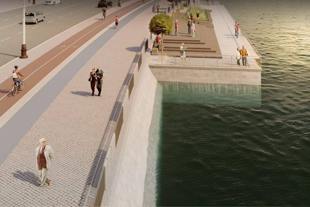 Прогулочный маршрут создадут вдоль набережных Марка Шагала и Симоновской