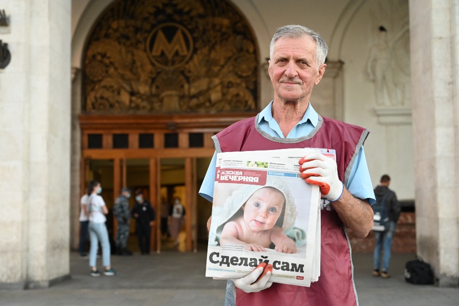 Самый взрослый распространитель «Вечерки» Виктор Соловьев