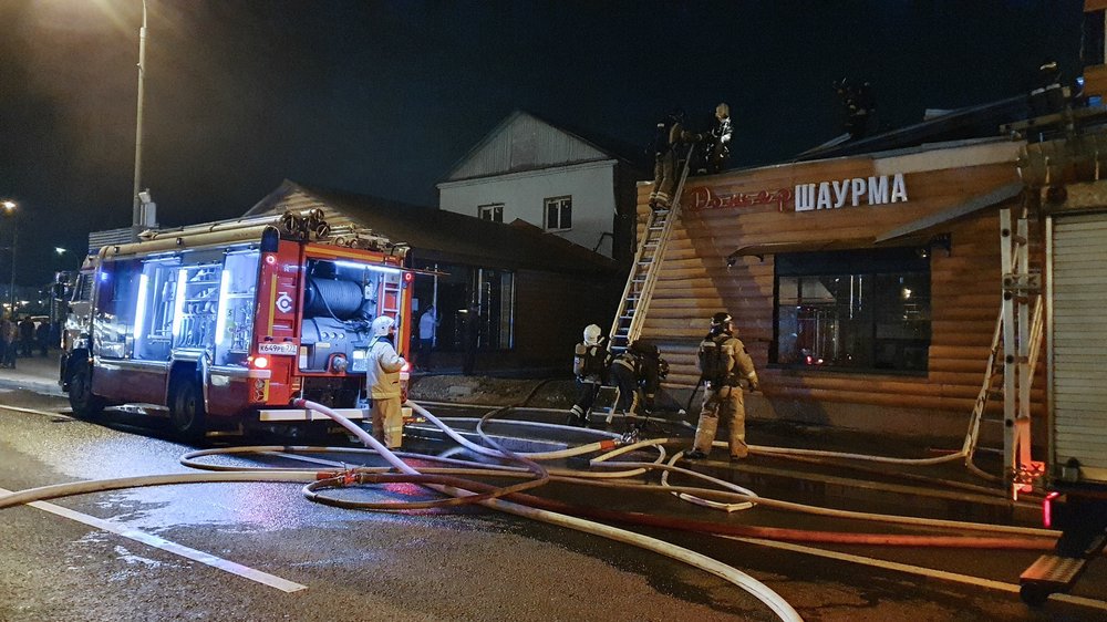Пожар вспыхнул в кафе на Варшавском шоссе