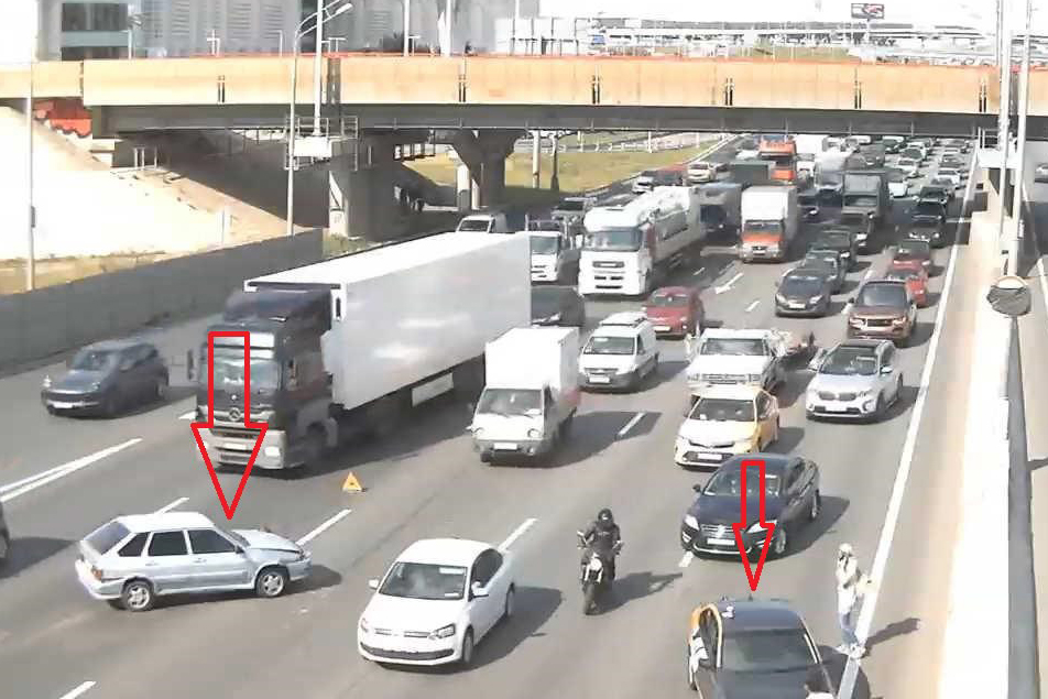 ДТП с пострадавшими произошло на 55-м километре МКАД