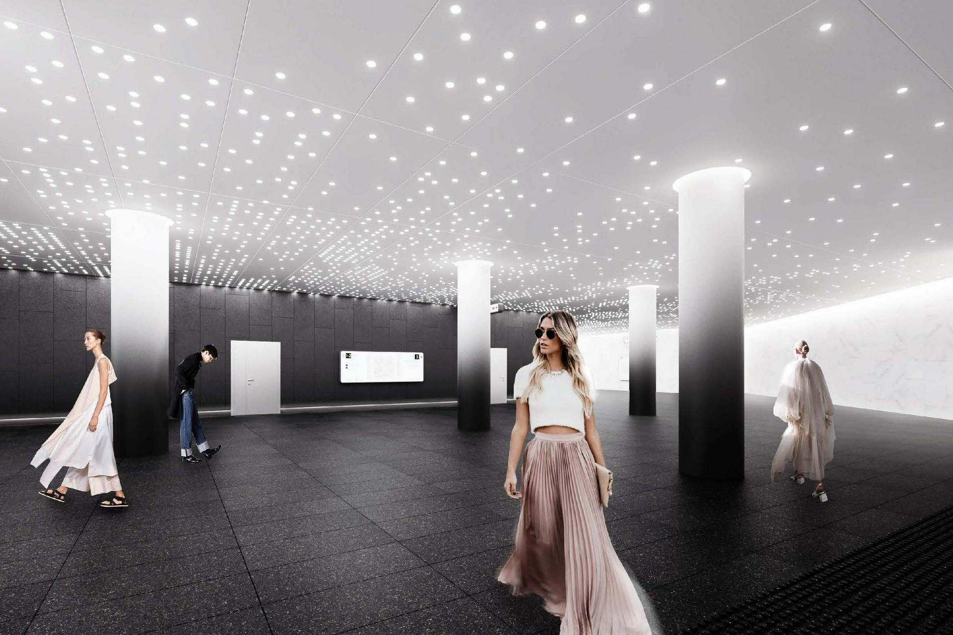 Станцию «Кленовый бульвар» выполнят в черном цвете и с «каплями дождя»