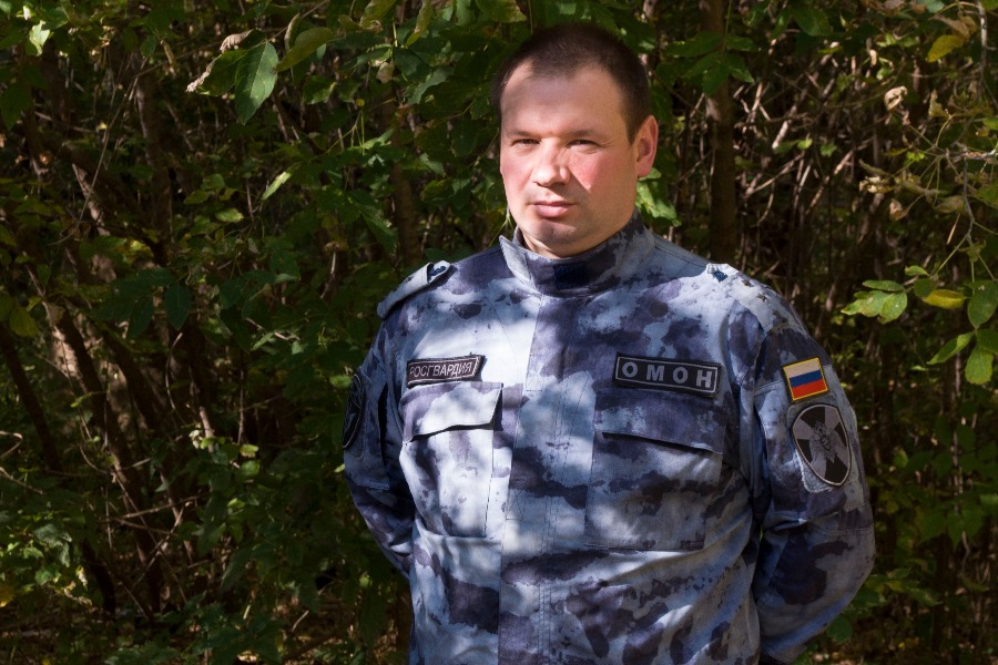 Сапер транспортного ОМОНа Виталий Семин