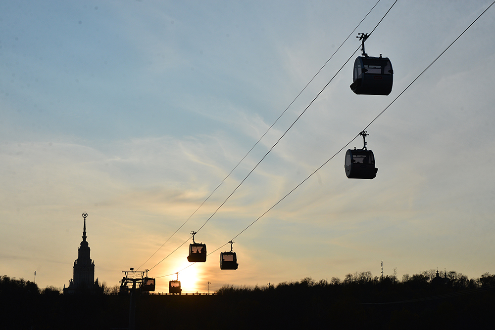Московская канатная дорога перешла на зимний режим работы