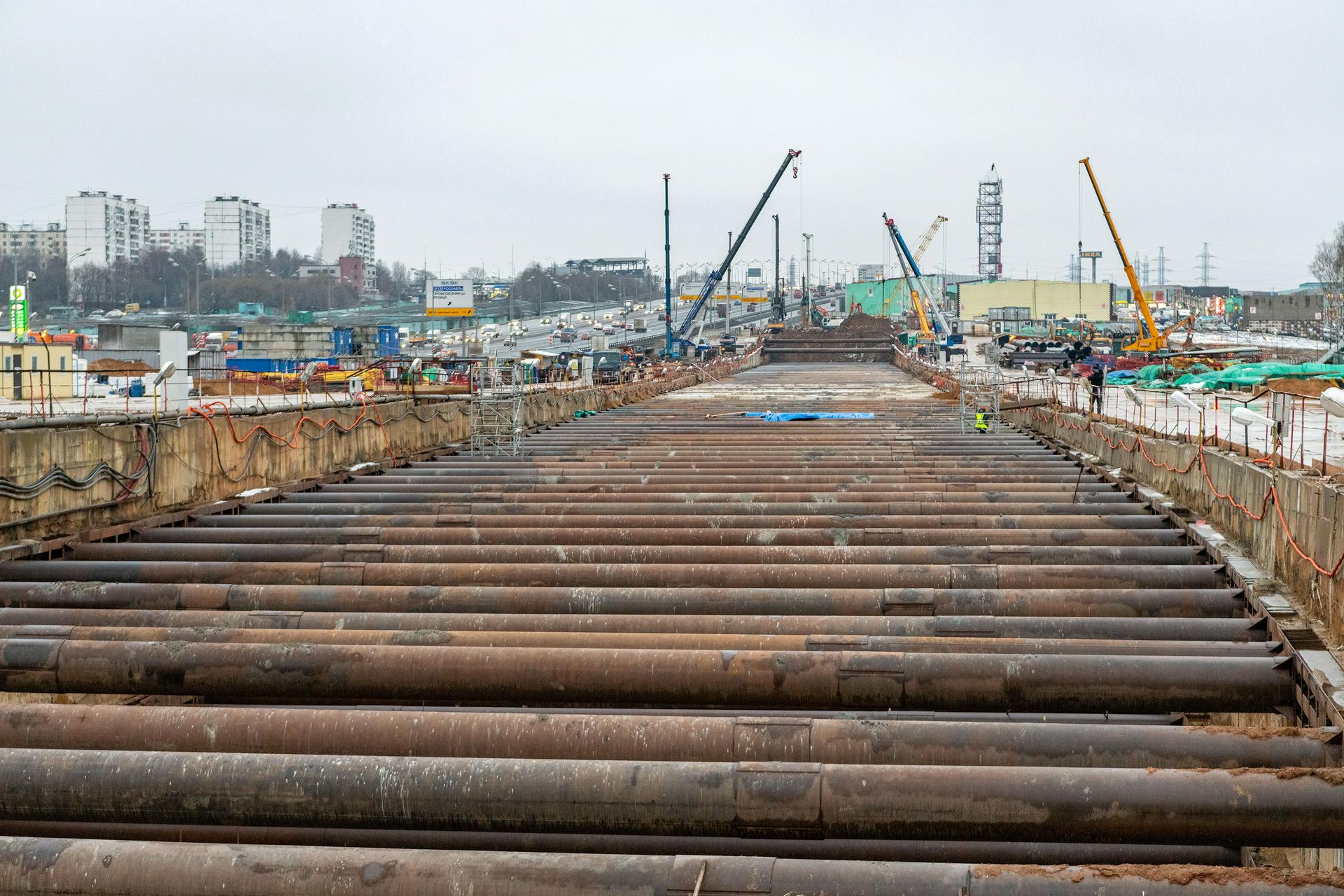 Монолитные работы начались на строящихся станциях Коммунарской линии метро