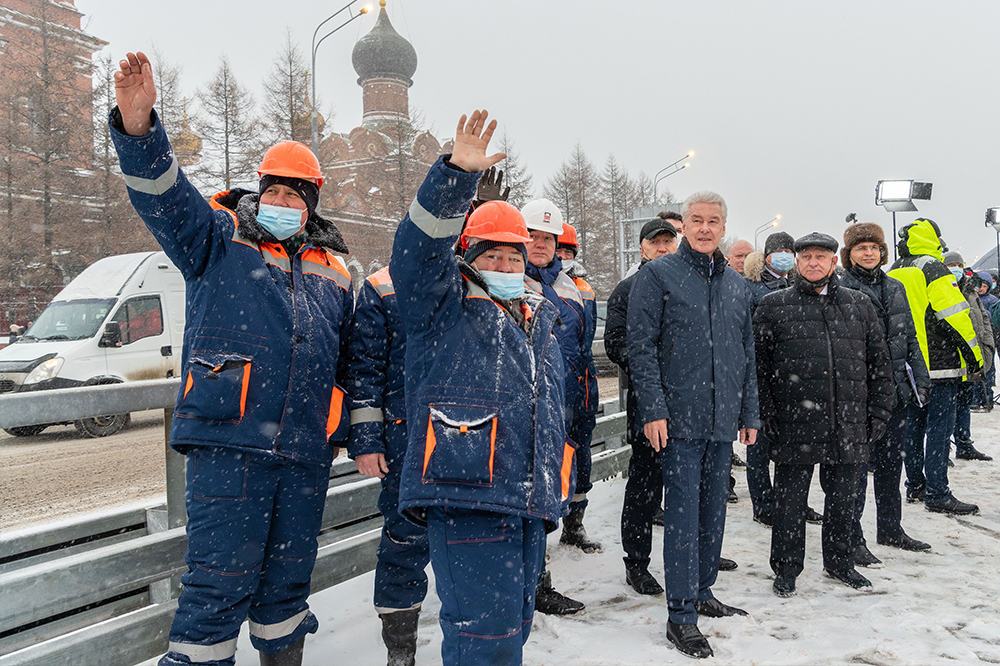 Сергей Собянин открыл развязку МКАД с Волоколамским шоссе