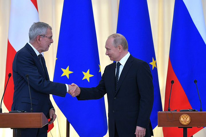 Лидер Австрии назвал встречу с президентом России одним из лучших моментов за последние годы