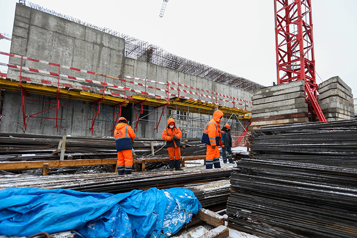 Возведение монолитных конструкций Дворца единоборств в «Лужниках» завершили на 85 процентов