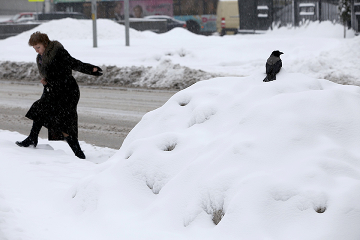 МЧС предупредило жителей столицы о сильном снеге и гололедице