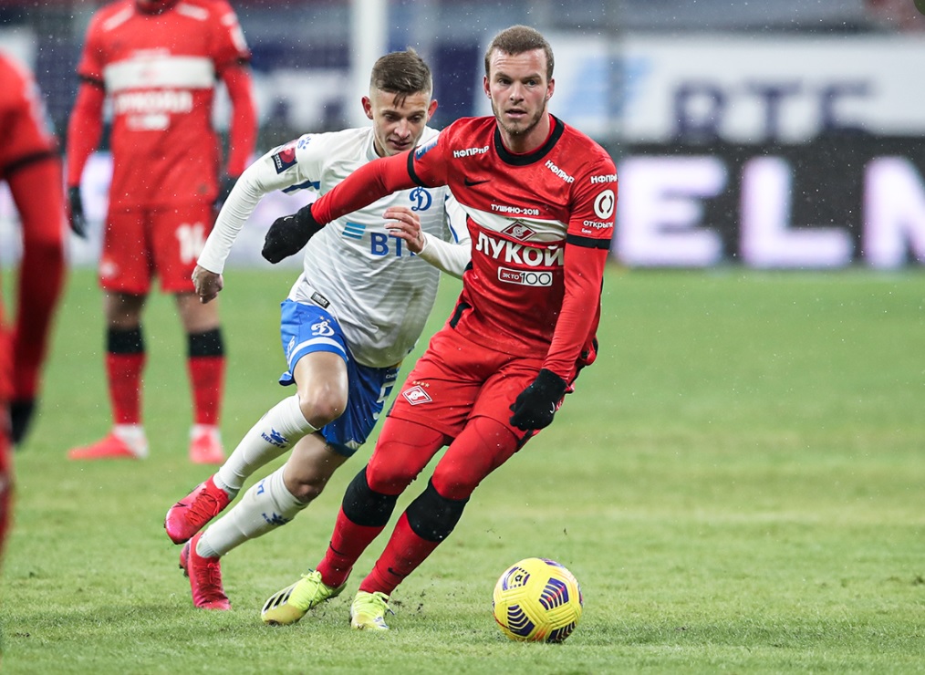 «Динамо» обыграло «Спартак» и вышло в 1/4 финала Кубка России по футболу