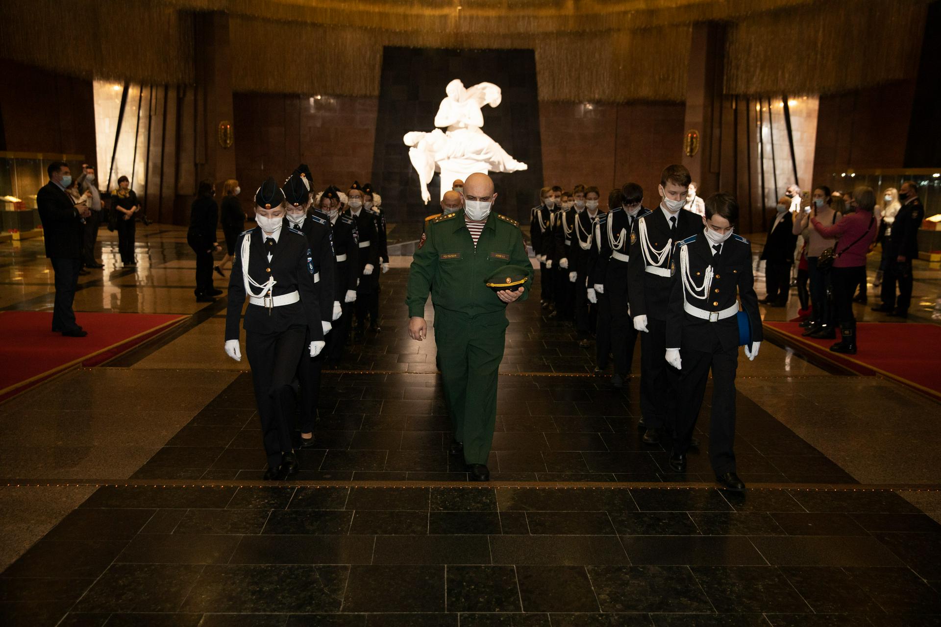 Московские школьники дали клятву верности кадетскому братству в Музее Победы