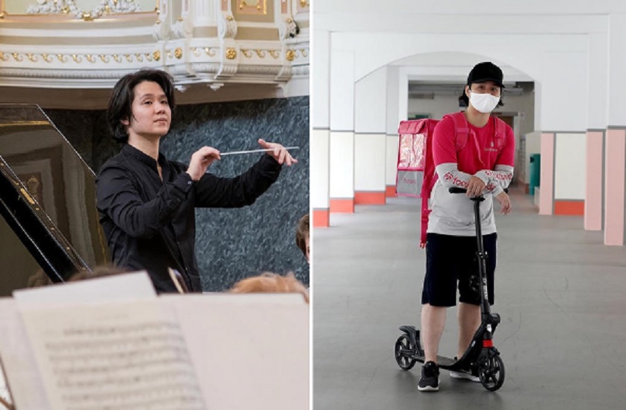 Талантливый дирижер из Сингапура сменил смычок на самокат и пиццу