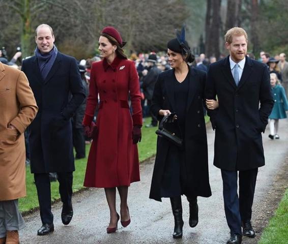 На традиционной рождественской службе в Сандрингеме Кейт Миддлтон и Меган Маркл общались вполне дружелюбно