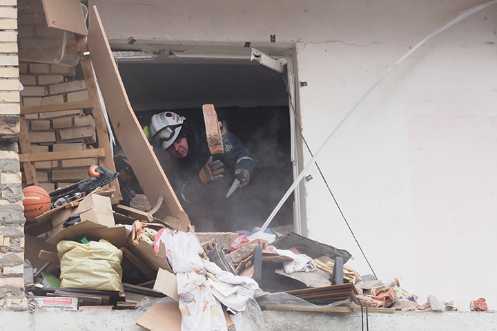 Шесть животных спасли из разрушенного в результате взрыва дома в Ногинске