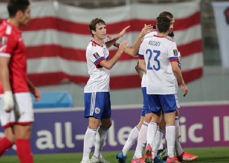 Сборная России одержала победу над Мальтой в отборочном матче ЧМ-2022
