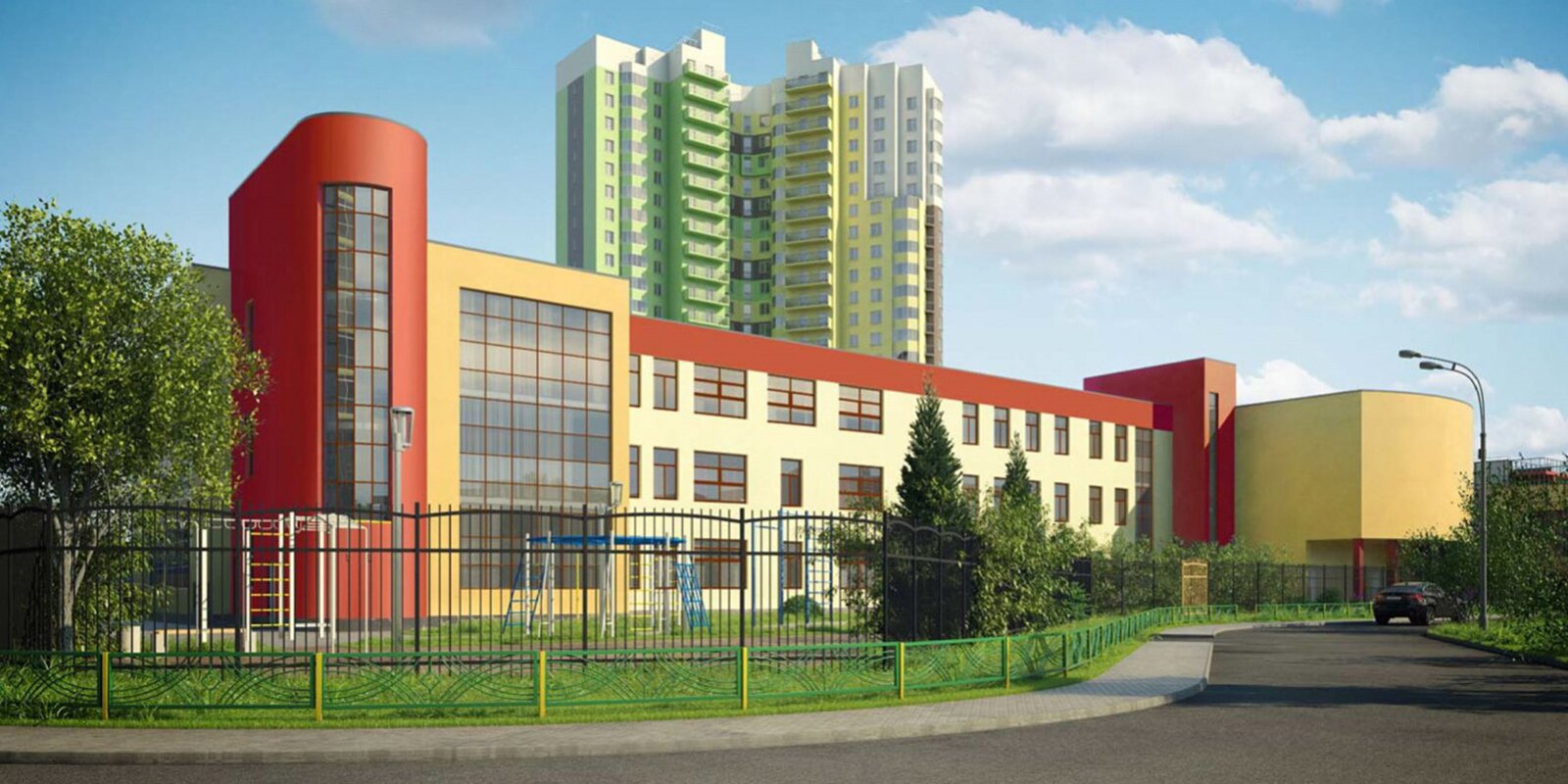 Школу на 300 мест построили на Рублевском шоссе