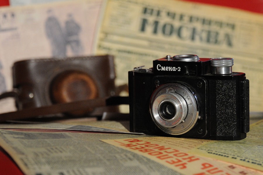 Фотоаппарат «Смена-2», который хранится в музее редакции «Вечерки»