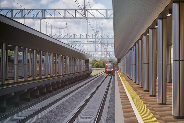 Строительство вокзала Кокошкино будущего МЦД-4 завершено на 75 процентов