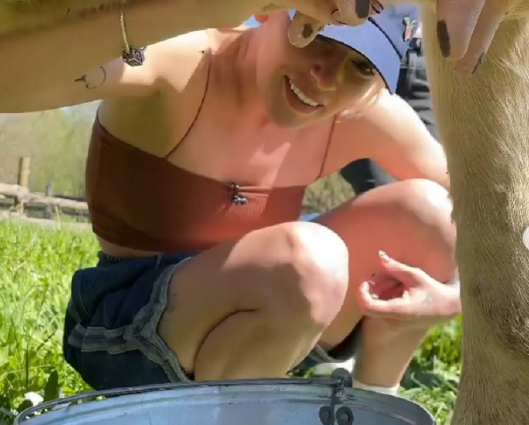 «Любовь!»: Ивлеева показала, как доит корову