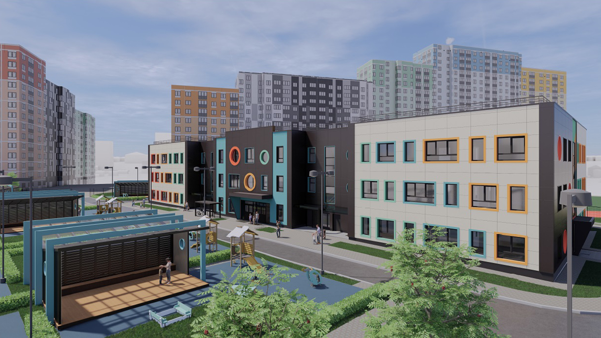 Трехэтажный детский сад в стиле постмодерна построят на западе Москвы