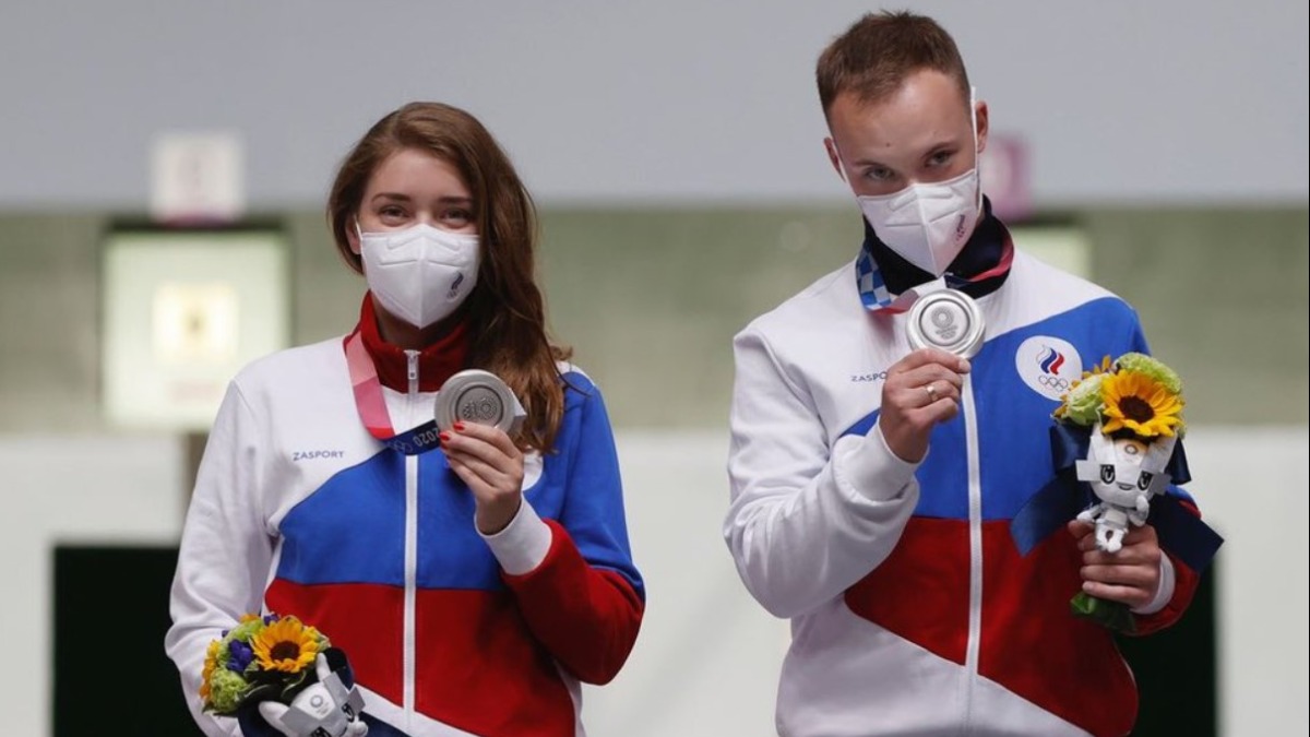 Бацарашкина и Черноусов завоевали серебро Олимпиады в стрельбе из пистолета