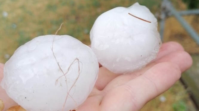 Град размером с яблоко выпал в Италии. Видео 